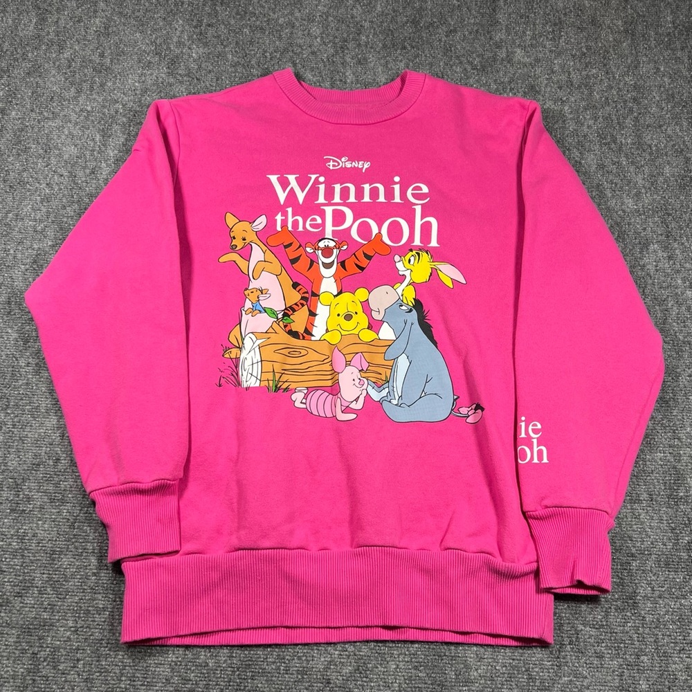 Disney Winnie the Pooh Pink Sweatshirt Size SM